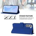For Samsung Galaxy S21+ 5G Skin Feel Solid Color Leather Phone Case with Lanyard(Dark Blue) - 3