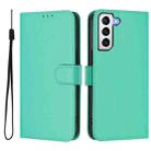 For Samsung Galaxy S21+ 5G Skin Feel Solid Color Leather Phone Case with Lanyard(Green) - 2