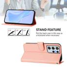 For Samsung Galaxy S21 Ultra 5G Skin Feel Solid Color Leather Phone Case with Lanyard(Pink) - 3