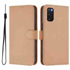 For Samsung Galaxy S20 FE 2022 Skin Feel Solid Color Leather Phone Case with Lanyard(Nude) - 2