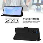 For Samsung Galaxy S20 FE 2022 Skin Feel Solid Color Leather Phone Case with Lanyard(Black) - 3