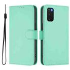 For Samsung Galaxy S20 FE 2022 Skin Feel Solid Color Leather Phone Case with Lanyard(Mint Green) - 2