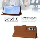 For Samsung Galaxy S25 Edge 5G Skin Feel Solid Color Leather Phone Case with Lanyard(Brown) - 3