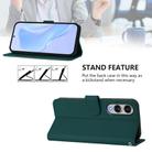 For Samsung Galaxy S25 Edge 5G Skin Feel Solid Color Leather Phone Case with Lanyard(Dark Green) - 3