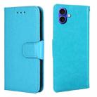 For iPhone 16 Crystal Texture Leather Phone Case(Sky Blue) - 1