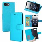 For iPhone 16e Crystal Texture Leather Phone Case(Sky Blue) - 1