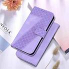 For Motorola Moto G 5G 2025 Seven-shaped Embossed Leather Phone Case(Purple) - 2