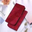 For Motorola Moto G 5G 2025 Seven-shaped Embossed Leather Phone Case(Red) - 2