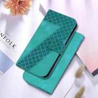 For Motorola Moto G05 / E15 Seven-shaped Embossed Leather Phone Case(Green) - 2