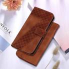 For Motorola Moto G05 / E15 Seven-shaped Embossed Leather Phone Case(Brown) - 2