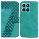 For Motorola Edge 60 Fusion / Edge 5G 2025 Seven-shaped Embossed Leather Phone Case(Green) - 1