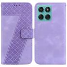 For Motorola Edge 60 Fusion / Edge 5G 2025 Seven-shaped Embossed Leather Phone Case(Purple) - 1