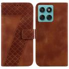 For Motorola Edge 60 Fusion / Edge 5G 2025 Seven-shaped Embossed Leather Phone Case(Brown) - 1