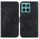 For Motorola Edge 60 Fusion / Edge 5G 2025 Seven-shaped Embossed Leather Phone Case(Black) - 1