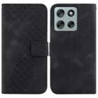 For Motorola Moto G56 5G / G66j 5G / G66y 5G Seven-shaped Embossed Leather Phone Case(Black) - 1
