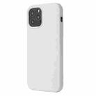 For iPhone 12 mini Solid Color Liquid Silicone Shockproof Protective Case(White) - 2