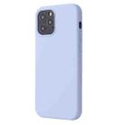 For iPhone 12 mini Solid Color Liquid Silicone Shockproof Protective Case(Lilac Purple) - 2