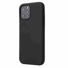 For iPhone 12 mini Solid Color Liquid Silicone Shockproof Protective Case(Black) - 2