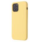 For iPhone 12 mini Solid Color Liquid Silicone Shockproof Protective Case(Yellow) - 1