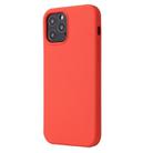 For iPhone 12 mini Solid Color Liquid Silicone Shockproof Protective Case(Coral Red) - 2