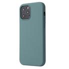 For iPhone 12 mini Solid Color Liquid Silicone Shockproof Protective Case(Pine Green) - 2