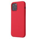 For iPhone 12 mini Solid Color Liquid Silicone Shockproof Protective Case(Carmine) - 2