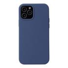 For iPhone 12 mini Solid Color Liquid Silicone Shockproof Protective Case(Diamond Blue) - 1