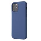 For iPhone 12 mini Solid Color Liquid Silicone Shockproof Protective Case(Diamond Blue) - 2