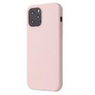 For iPhone 12 / 12 Pro Solid Color Liquid Silicone Shockproof Protective Case(Sand Pink) - 2