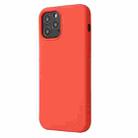 For iPhone 12 / 12 Pro Solid Color Liquid Silicone Shockproof Protective Case(Coral Red) - 2