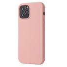 For iPhone 12 / 12 Pro Solid Color Liquid Silicone Shockproof Protective Case(Sakura Pink) - 2