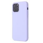 For iPhone 12 Pro Max Solid Color Liquid Silicone Shockproof Protective Case(Light Purple) - 2