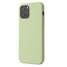 For iPhone 12 Pro Max Solid Color Liquid Silicone Shockproof Protective Case(Matcha Green) - 2