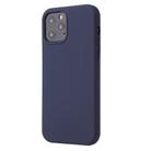 For iPhone 12 Pro Max Solid Color Liquid Silicone Shockproof Protective Case(Midnight Blue) - 2