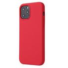 For iPhone 12 Pro Max Solid Color Liquid Silicone Shockproof Protective Case(Carmine) - 2