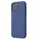 For iPhone 12 Pro Max Solid Color Liquid Silicone Shockproof Protective Case(Diamond Blue) - 2