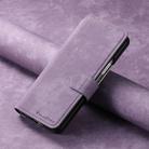 For Samsung Galaxy Z Fold6 CaseNeo MagSafe RFID Anti-theft Retro Leather Phone Case(Purple) - 2