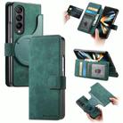 For Samsung Galaxy Z Fold4 CaseNeo MagSafe RFID Anti-theft Retro Leather Phone Case(Green) - 1