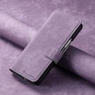 For Samsung Galaxy Z Fold4 CaseNeo MagSafe RFID Anti-theft Retro Leather Phone Case(Purple) - 2