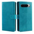 For Google Pixel 9 Pro XL Calf Texture Buckle Flip Leather Phone Case(Light Blue) - 1