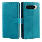 For Google Pixel 9 Calf Texture Buckle Flip Leather Phone Case(Light Blue) - 1