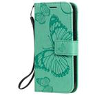 For iPhone 12 mini 3D Butterfly Embossed Pattern Horizontal Flip Leather Case with Holder & Card Slot & Wallet & Lanyard(Green) - 2