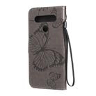 For LG K61 3D Butterfly Embossed Pattern Horizontal Flip Leather Case with Holder & Card Slot & Wallet & Lanyard(Grey) - 3