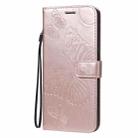 For LG K61 3D Butterfly Embossed Pattern Horizontal Flip Leather Case with Holder & Card Slot & Wallet & Lanyard(Rose Gold) - 2