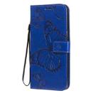 For LG K50S 3D Butterfly Embossed Pattern Horizontal Flip Leather Case with Holder & Card Slot & Wallet & Lanyard(Blue) - 2