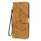 For LG K50S 3D Butterfly Embossed Pattern Horizontal Flip Leather Case with Holder & Card Slot & Wallet & Lanyard(Yellow) - 2