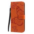 For Motorola Moto E6s (2020) 3D Butterfly Embossed Pattern Horizontal Flip Leather Case with Holder & Card Slot & Wallet & Lanyard(Orange) - 2