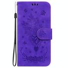 For Samsung Galaxy S25 5G Butterfly Rose Embossed Leather Phone Case(Purple) - 3