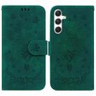 For Samsung Galaxy S25+ 5G Butterfly Rose Embossed Leather Phone Case(Green) - 1