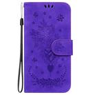 For Samsung Galaxy S25+ 5G Butterfly Rose Embossed Leather Phone Case(Purple) - 3